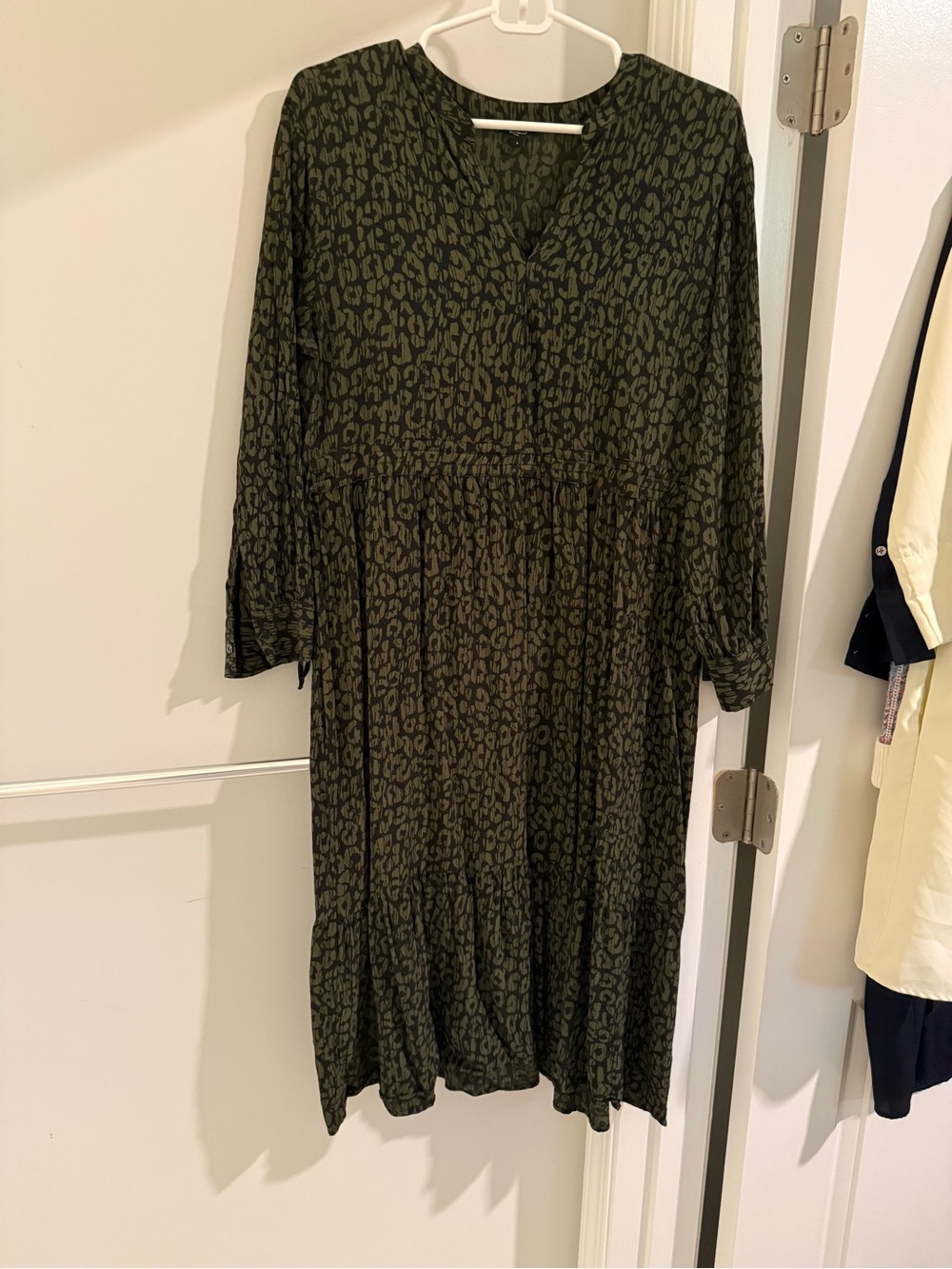 Rails Leopard Print Tiered Midi Dress